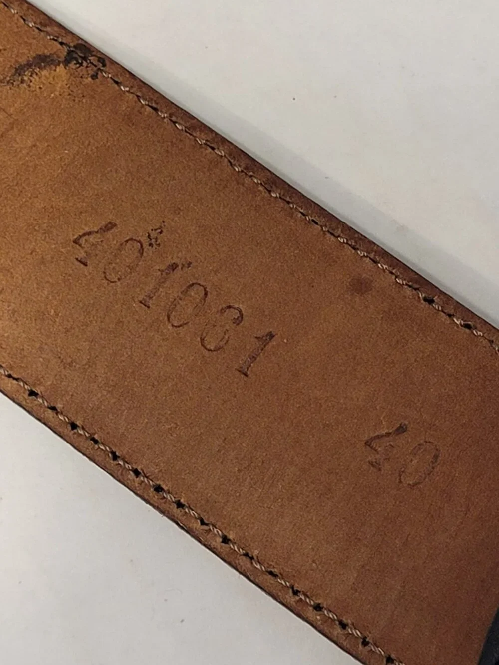 Moschino Vintage Redwall Leather Spell Out Slider Belt IT40 - US 4/6 -XS/S